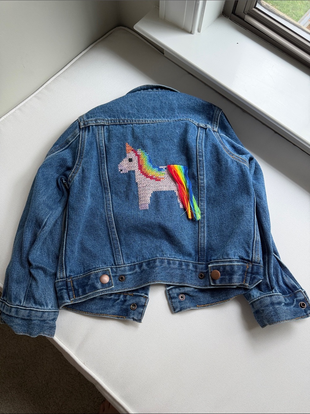 Loveplum Classic Blue Denim Unicorn Jacket